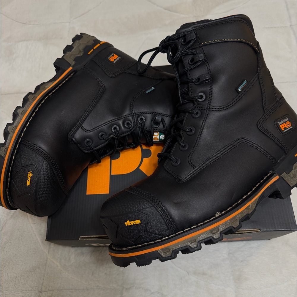 NEW! $200 Timberland Pro Men's Boondock 8" Composite Toe Waterproof Work Boot 8 - Picture 7 of 15